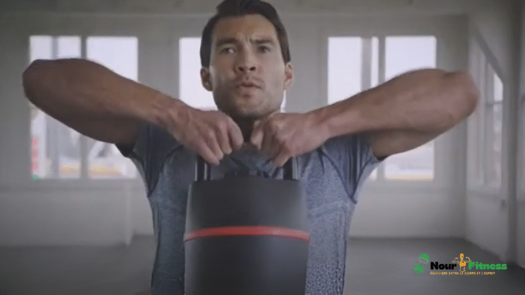 Kettlebell Ajustable Bowflex : 6 Poids en 1 Révolutionnaire ! 3 kettlebell ajustable Bowflex utilisé en musculation à domicile